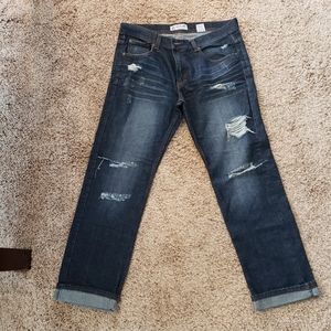 Akademiks destroyed dark wash jeans